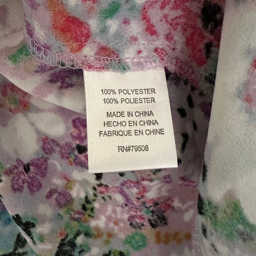 Violet & Claire Multicolored Watercolor Floral Layered Tank Sleeveless Blouse M - Picture 9 of 9